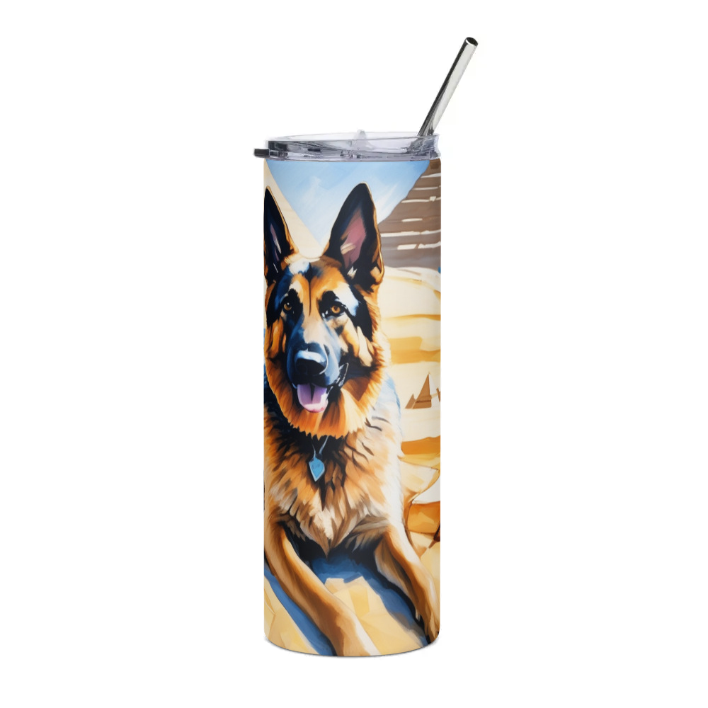 PugMug Custom German Shepherd Dog Stainless Steel Tumbler
