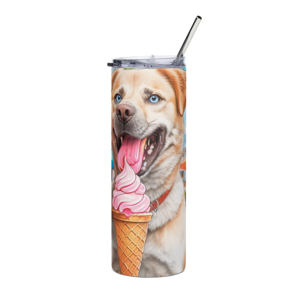PugMug Custom Blue Stainless Steel Tumbler