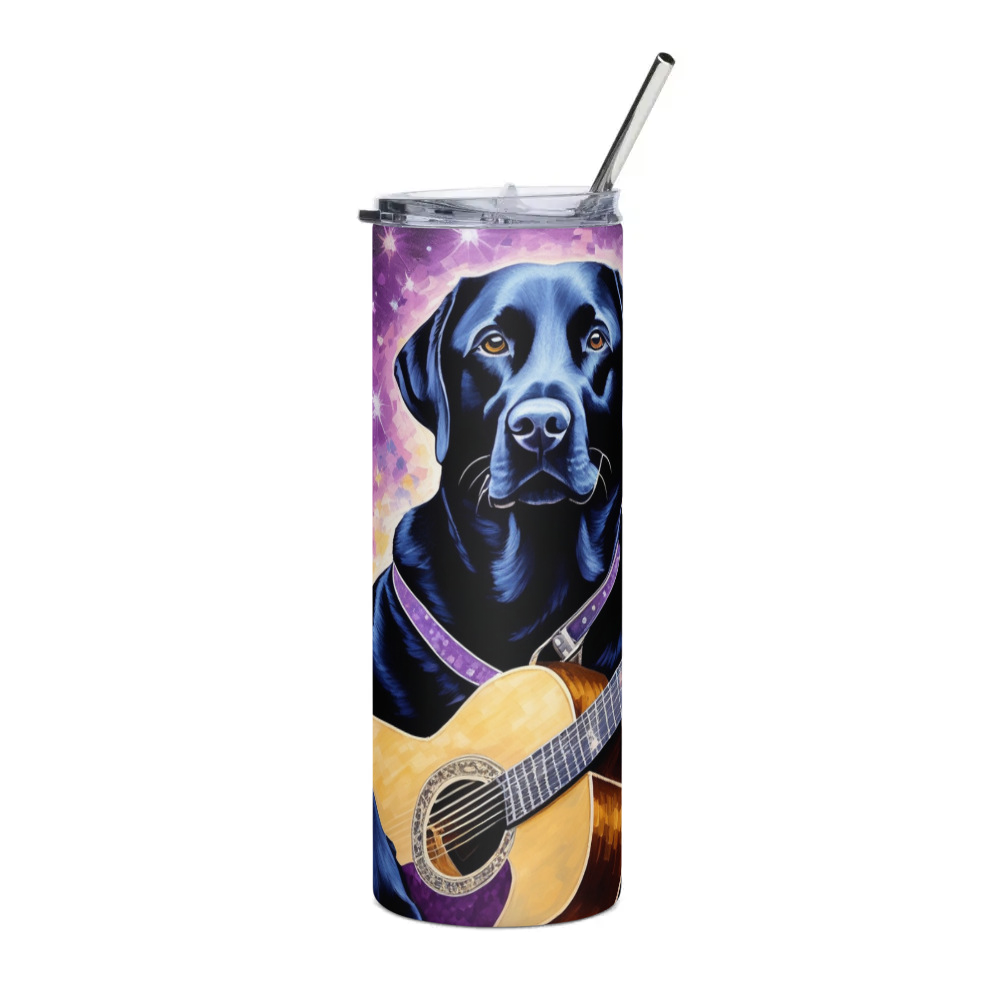 PugMug Custom Black Labrador Retriever Stainless Steel Tumbler