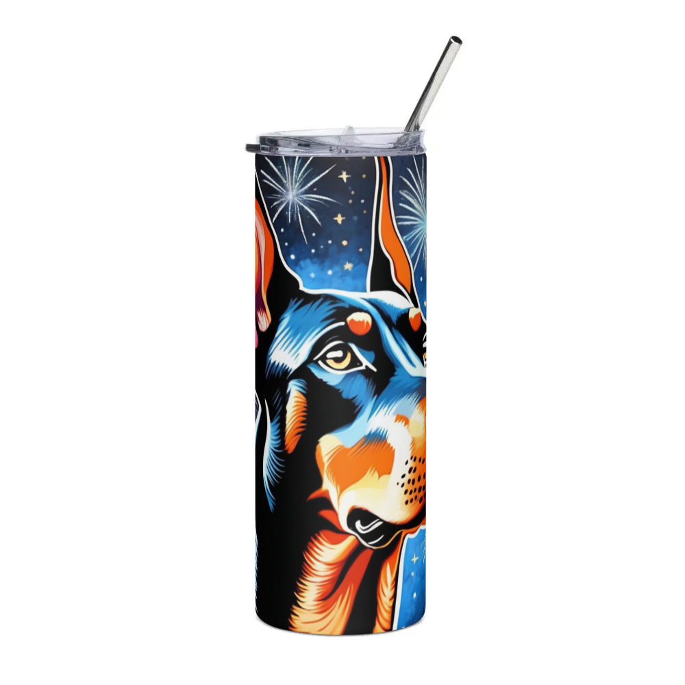 PugMug Custom Doberman Pinscher Stainless Steel Tumbler