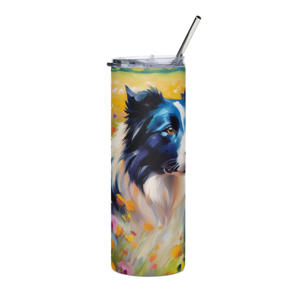 PugMug Custom Border Collie Stainless Steel Tumbler