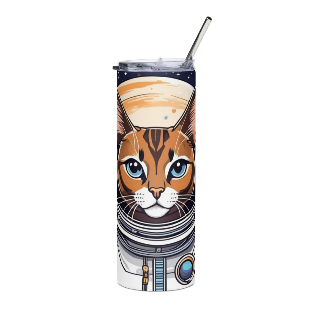 PugMug Custom Tabby Abyssinian Cat Stainless Steel Tumbler