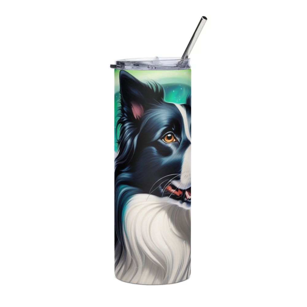 PugMug Custom Border Collie Stainless Steel Tumbler