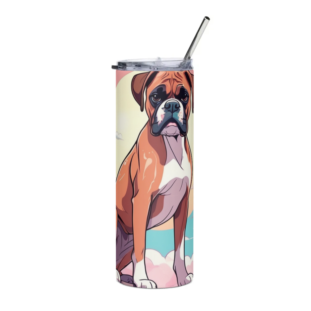 PugMug Custom Boxer Dog Stainless Steel Tumbler