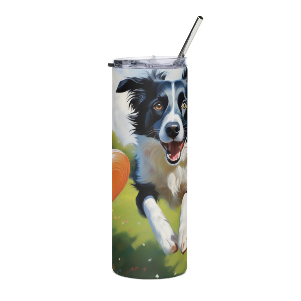 PugMug Custom Border Collie Stainless Steel Tumbler