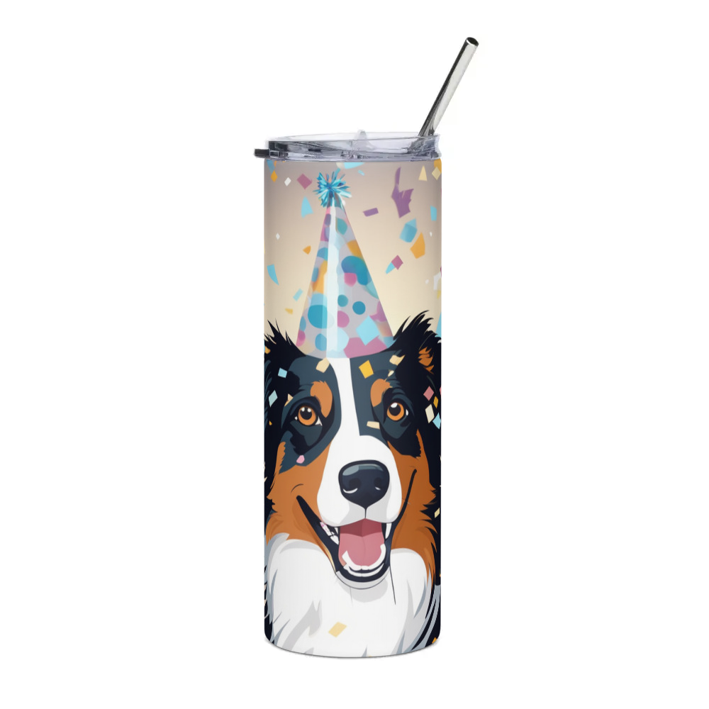 PugMug Custom Australian Shepherd Dog Stainless Steel Tumbler