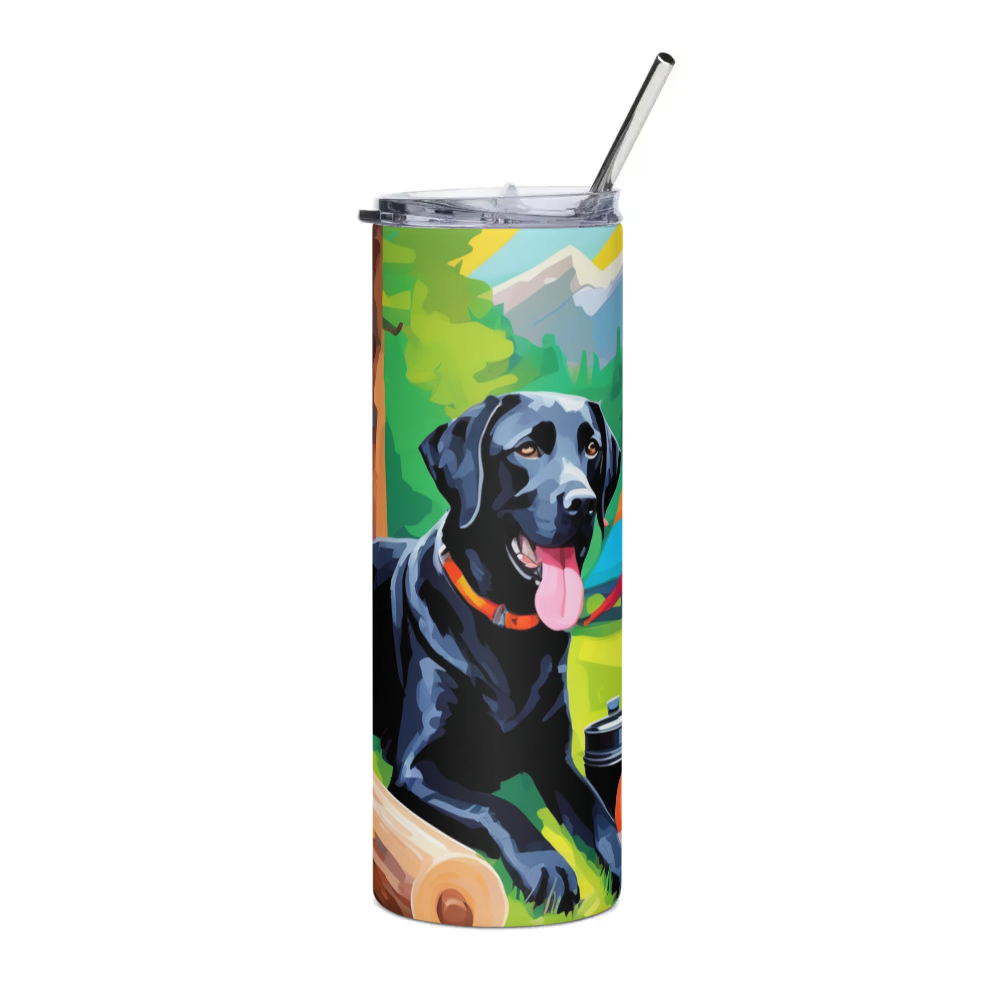 PugMug Custom Black Labrador Retriever Stainless Steel Tumbler