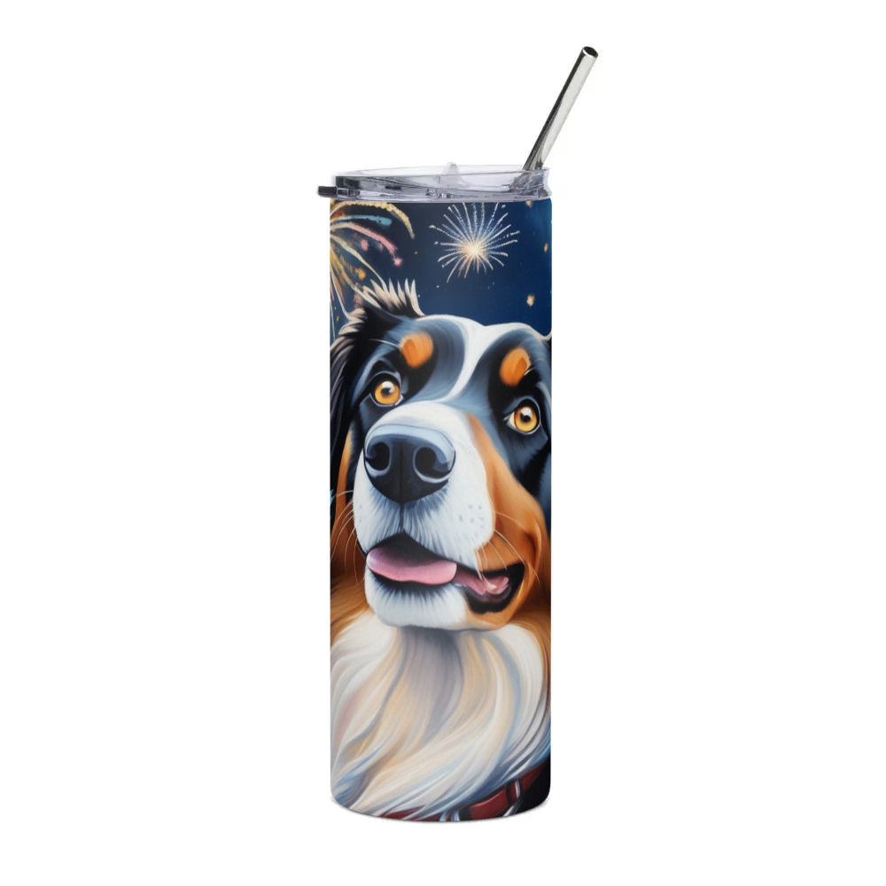 PugMug Custom Miniature American Shepherd Stainless Steel Tumbler