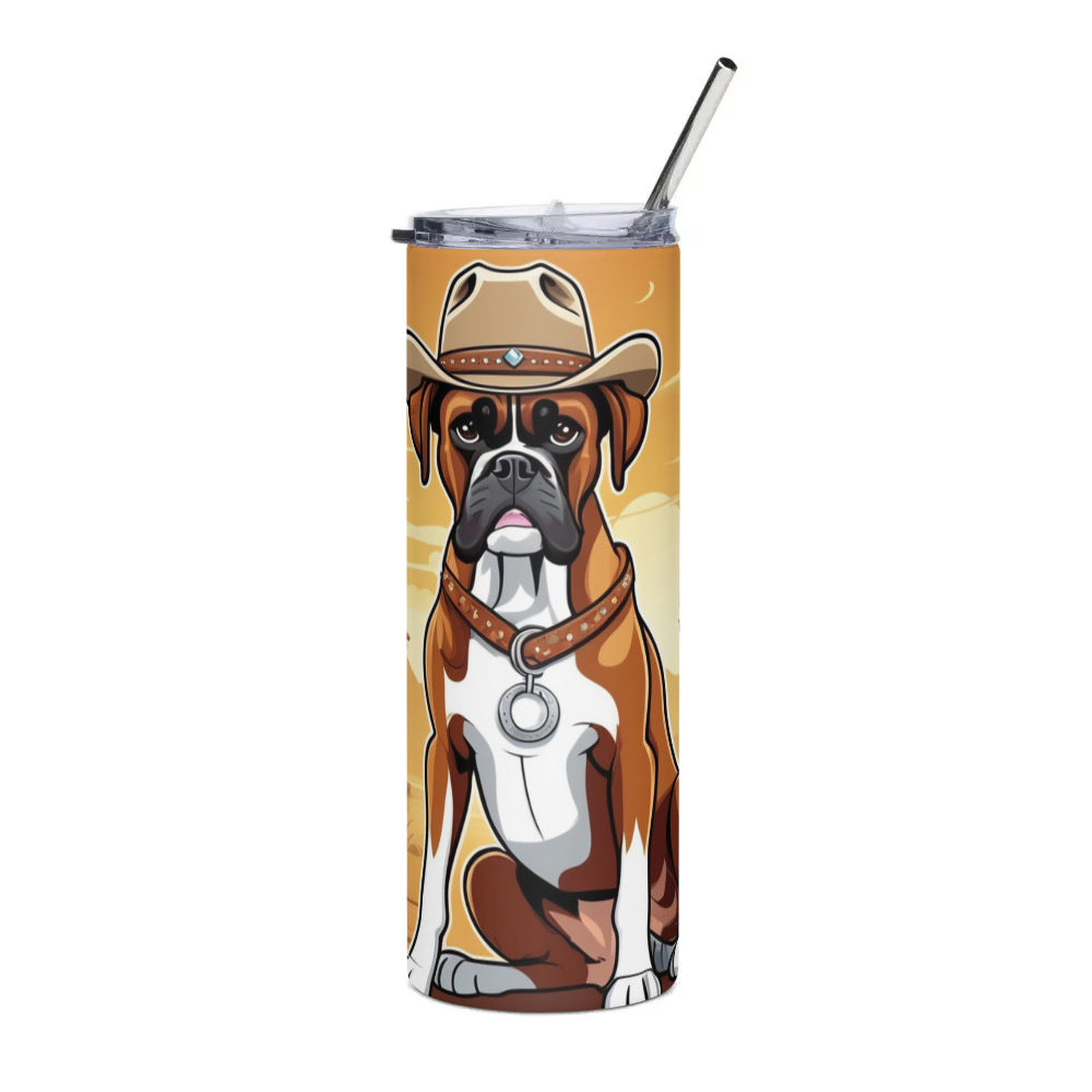 PugMug Custom Boxer Dog Stainless Steel Tumbler