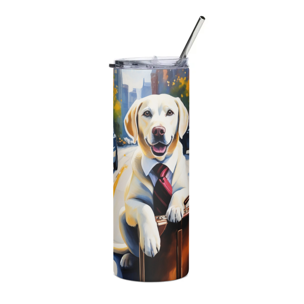 PugMug Custom White Labrador Retriever Stainless Steel Tumbler