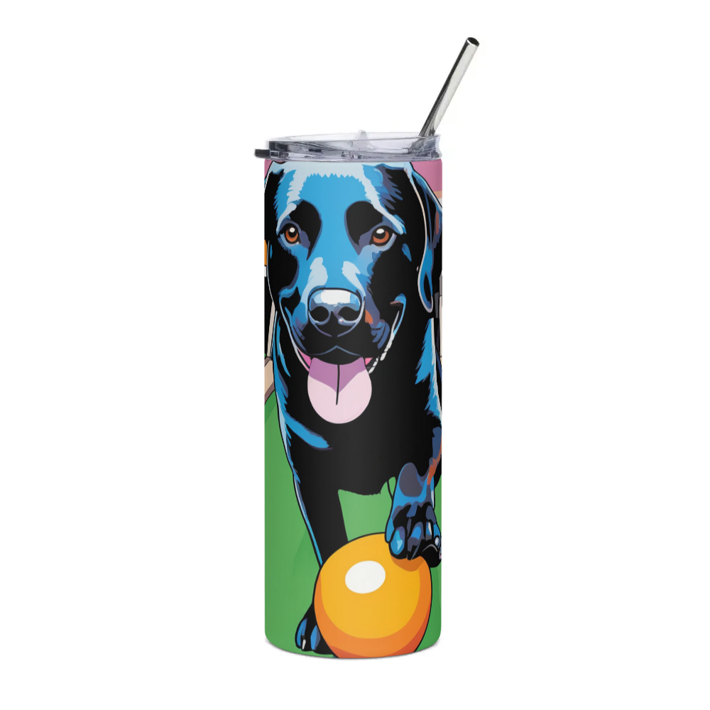 PugMug Custom Black Labrador Retriever Stainless Steel Tumbler