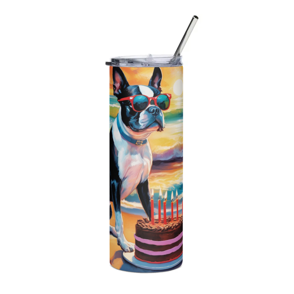 PugMug Custom Boston Terrier Stainless Steel Tumbler