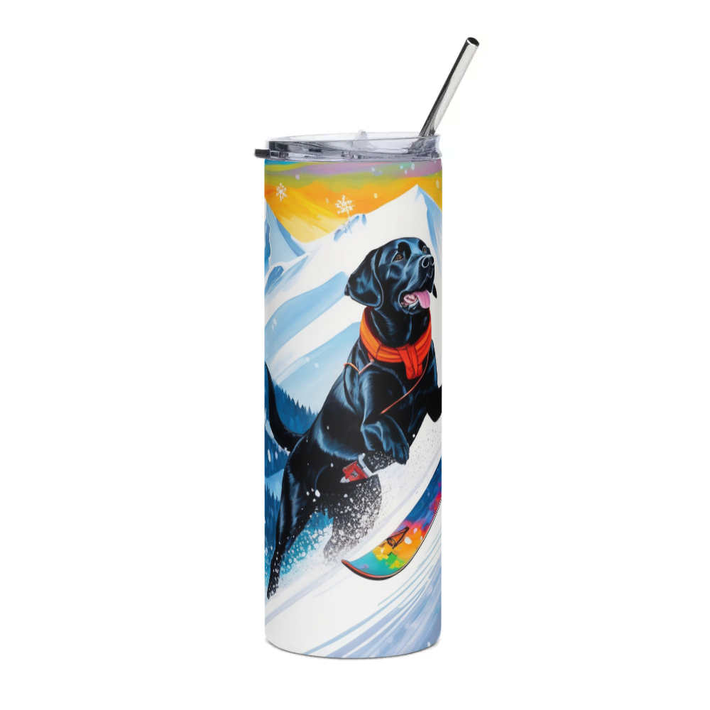 PugMug Custom Black Labrador Retriever Stainless Steel Tumbler
