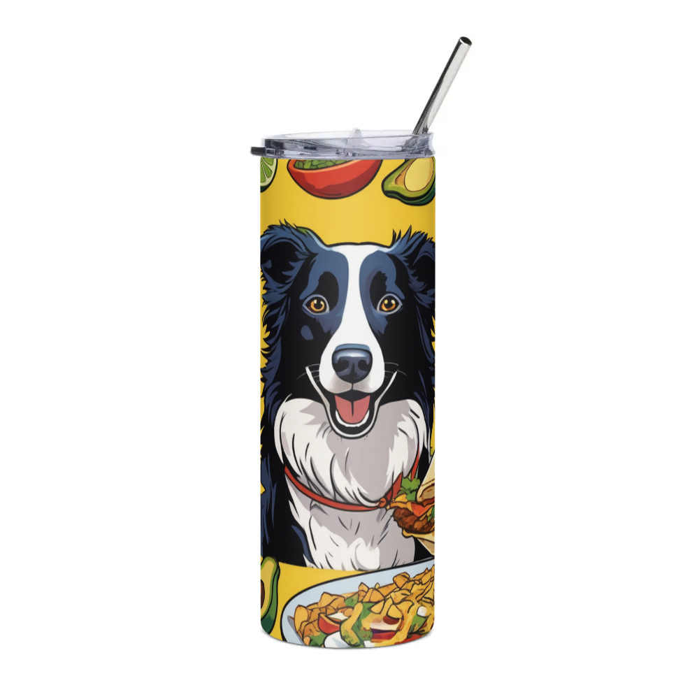 PugMug Custom Border Collie Stainless Steel Tumbler
