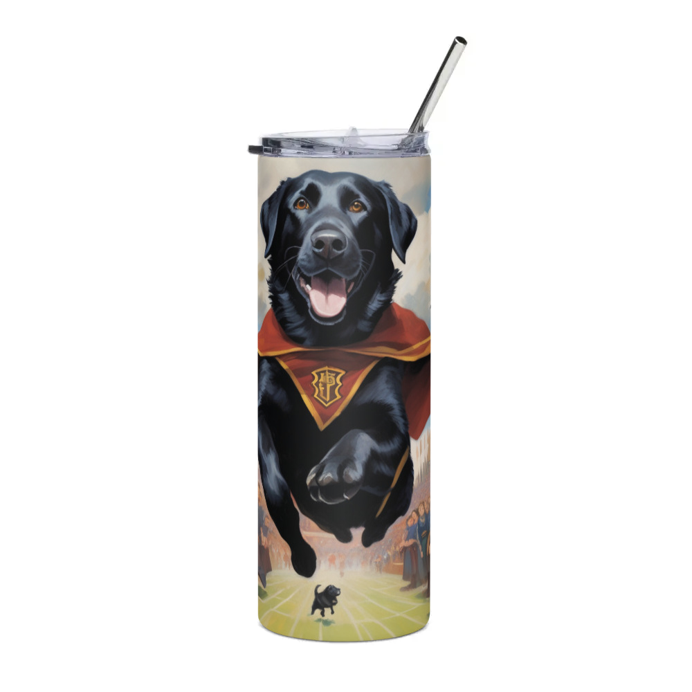 PugMug Custom Black Labrador Retriever Stainless Steel Tumbler