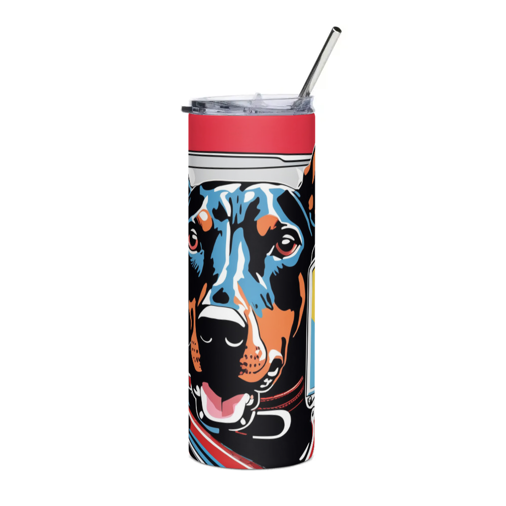 PugMug Custom Doberman Pinscher Stainless Steel Tumbler