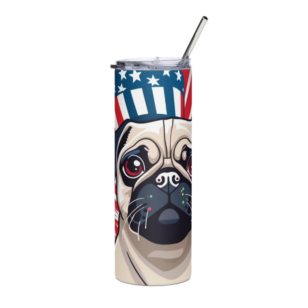 PugMug Custom Pet Stainless Steel Tumbler