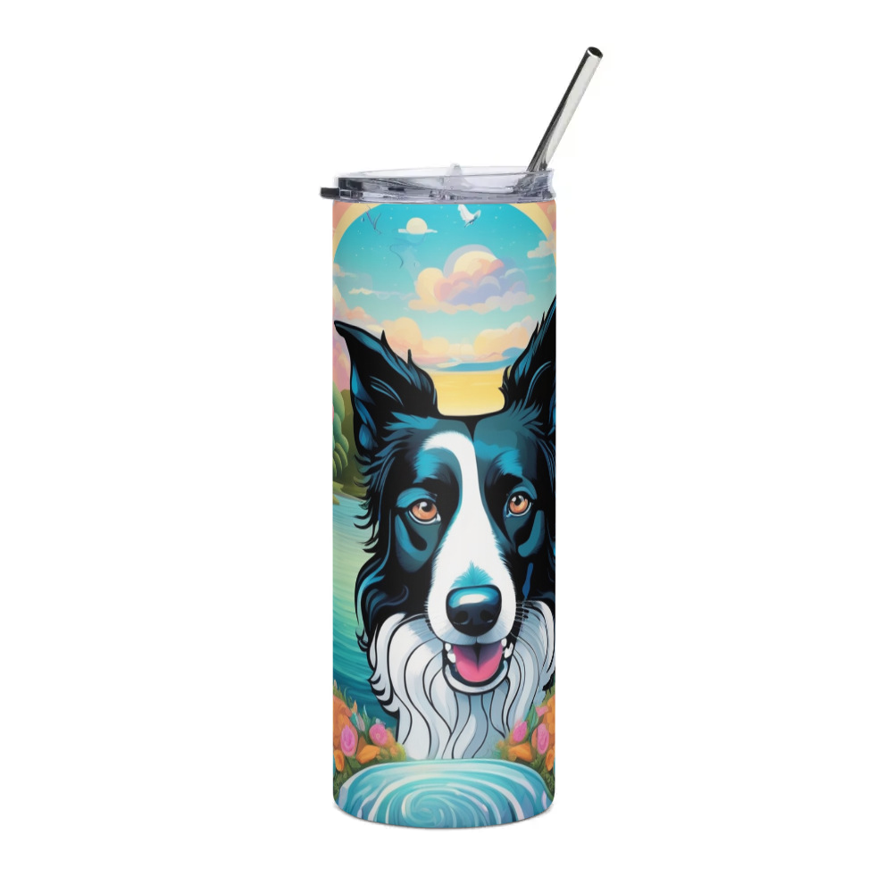 PugMug Custom Border Collie Stainless Steel Tumbler