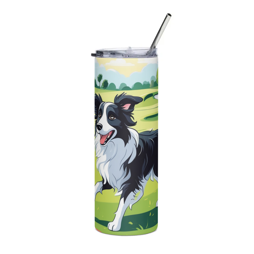 PugMug Custom Border Collie Stainless Steel Tumbler