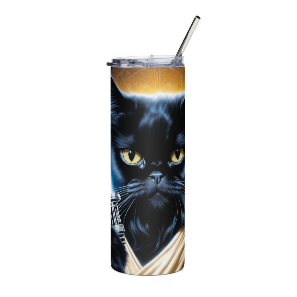 PugMug Custom Black Persian Cat Stainless Steel Tumbler