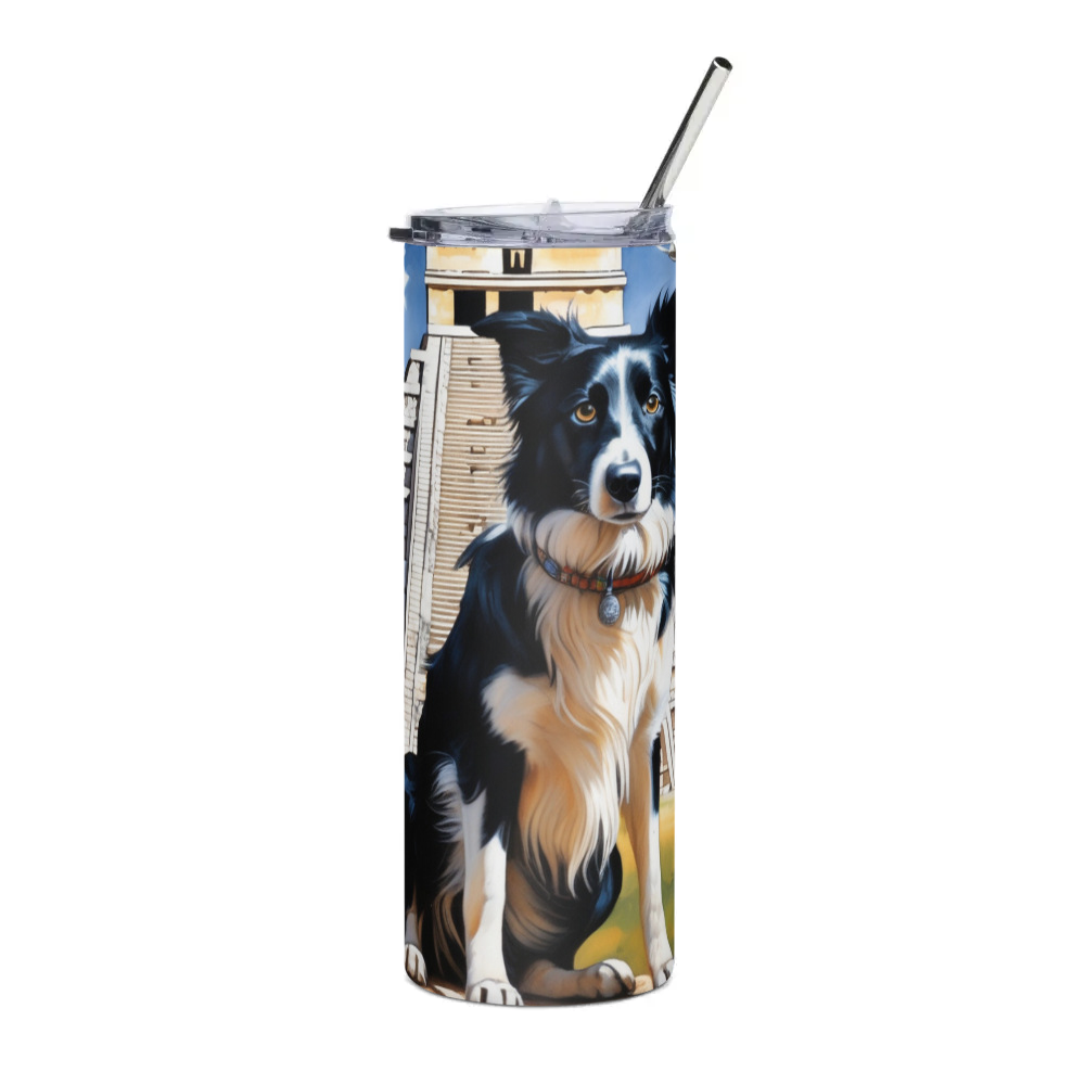 PugMug Custom Border Collie Stainless Steel Tumbler