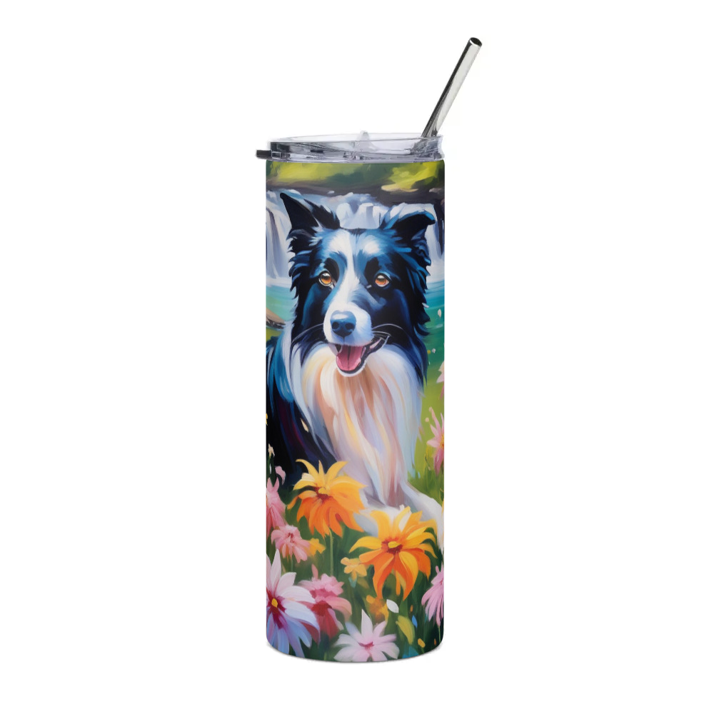 PugMug Custom Border Collie Stainless Steel Tumbler