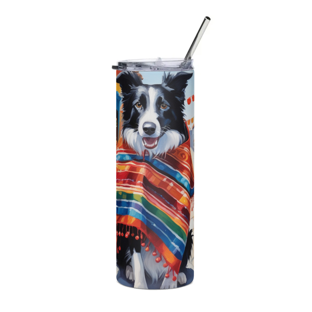 PugMug Custom Border Collie Stainless Steel Tumbler