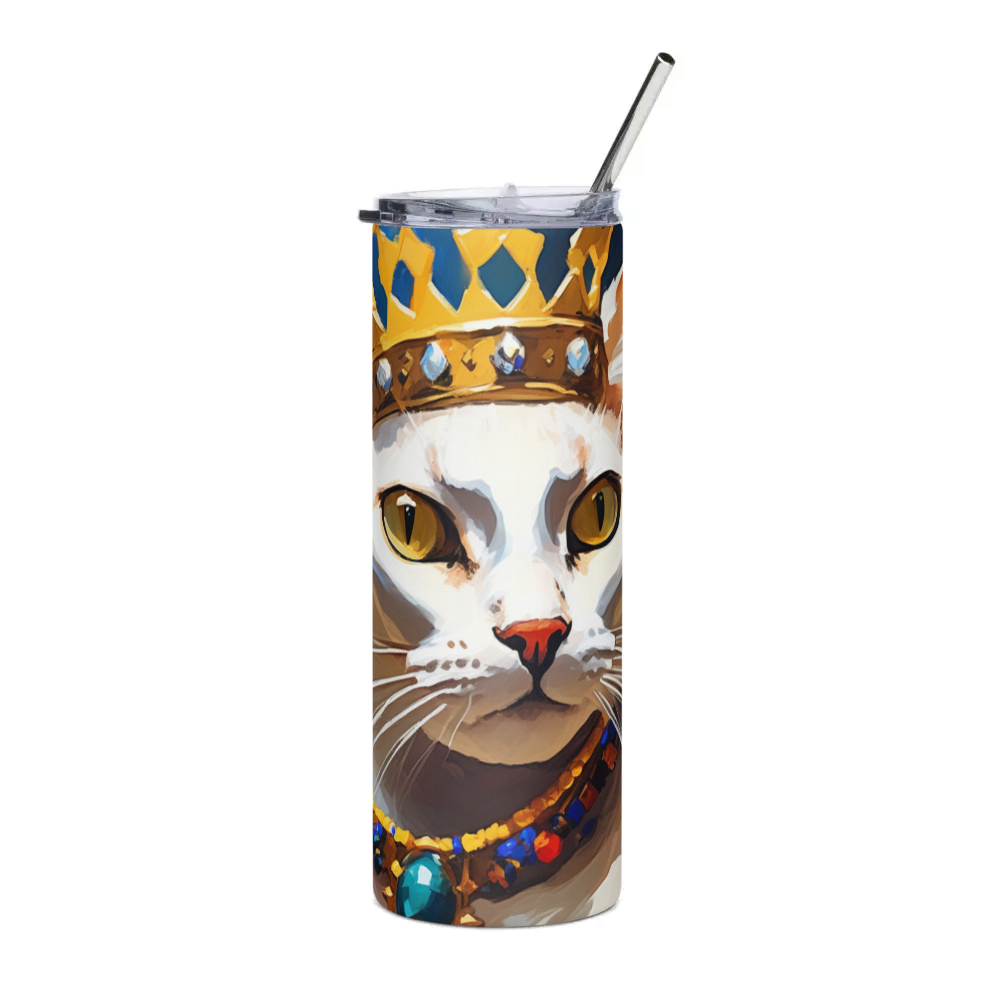 PugMug Custom White Abyssinian Cat Stainless Steel Tumbler