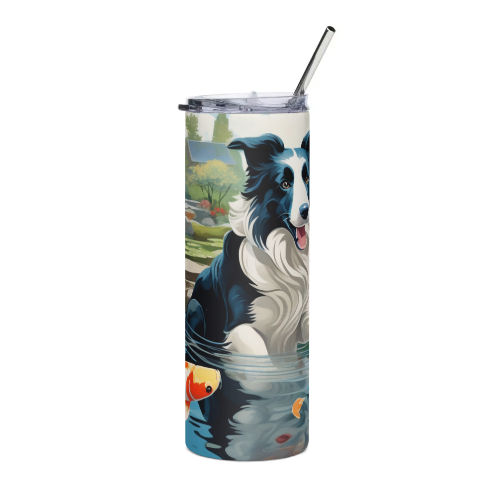 PugMug Custom Border Collie Stainless Steel Tumbler
