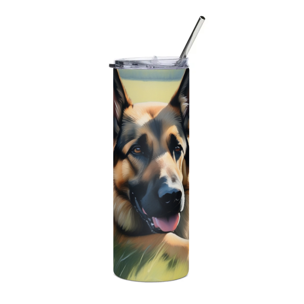 PugMug Custom German Shepherd Dog Stainless Steel Tumbler