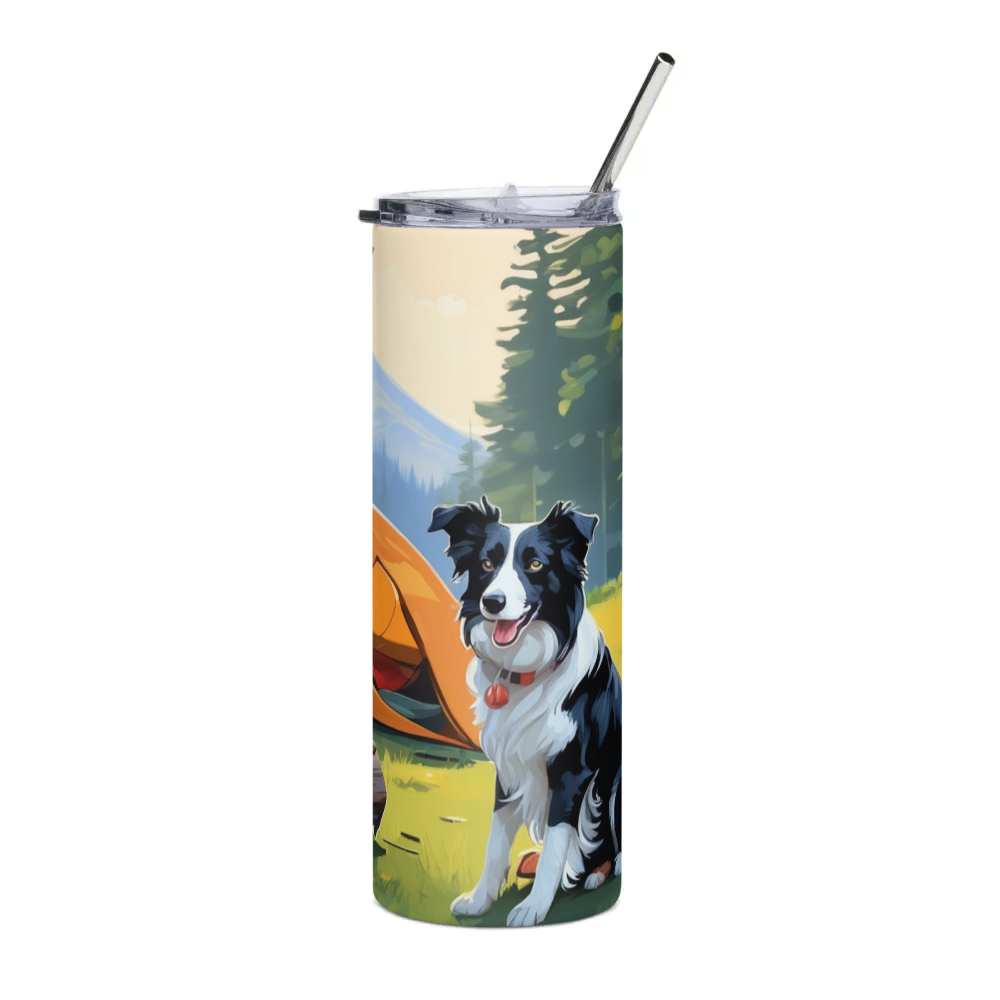 PugMug Custom Border Collie Stainless Steel Tumbler