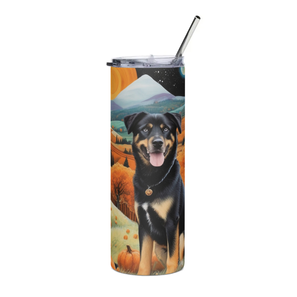 PugMug Custom Blue Stainless Steel Tumbler