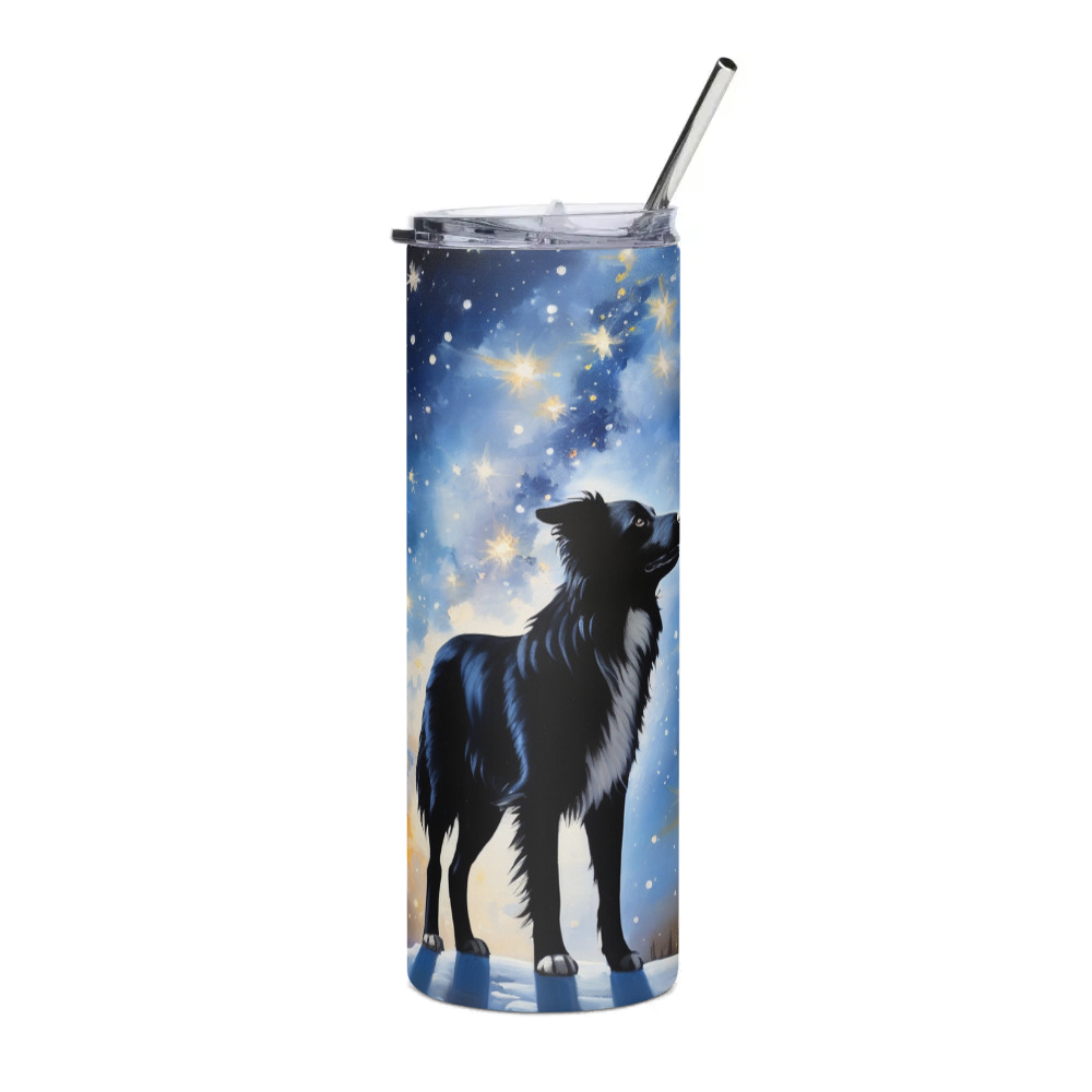 PugMug Custom Border Collie Stainless Steel Tumbler
