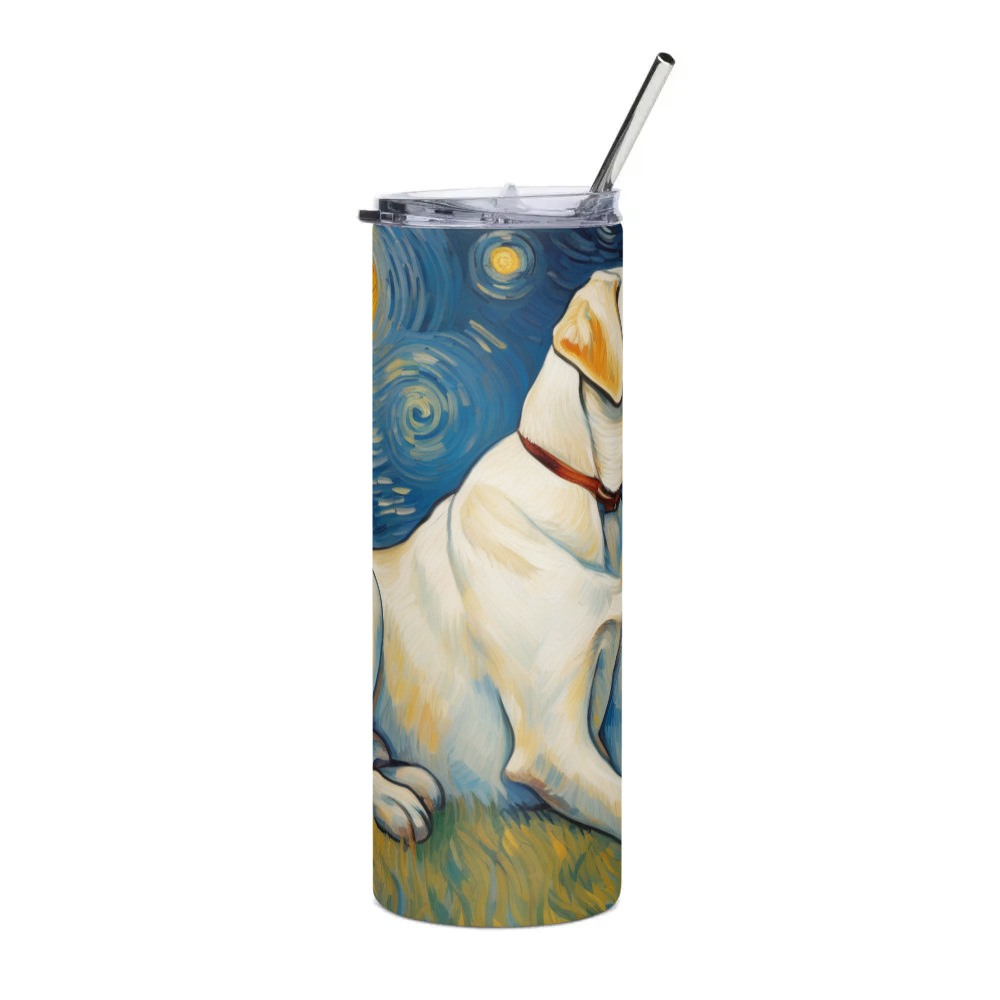 PugMug Custom White Labrador Retriever Stainless Steel Tumbler