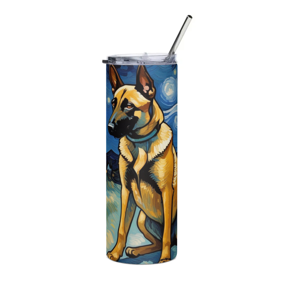 PugMug Custom Belgian Malinois Stainless Steel Tumbler