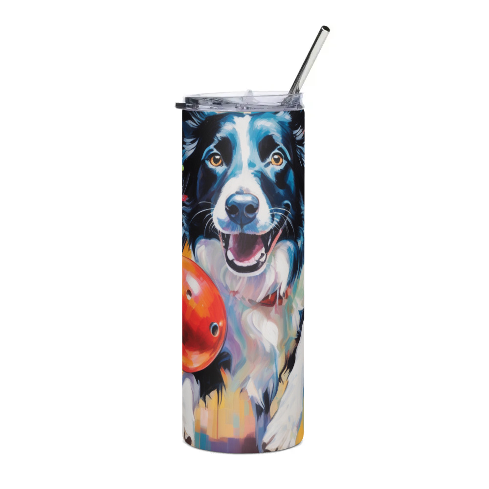 PugMug Custom Border Collie Stainless Steel Tumbler