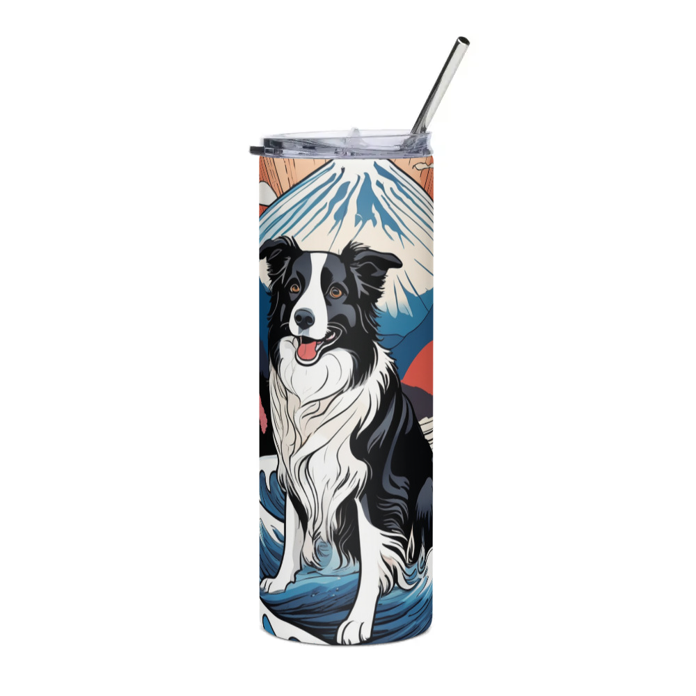 PugMug Custom Border Collie Stainless Steel Tumbler