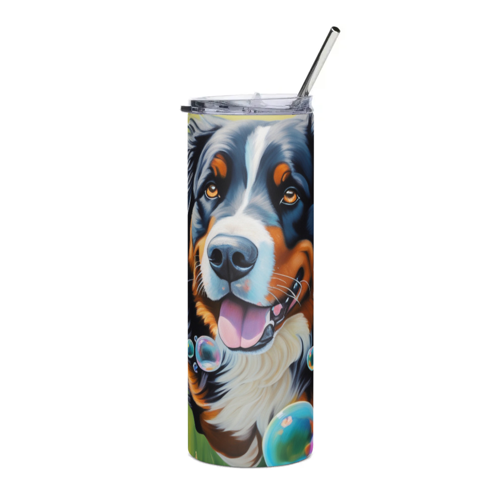 PugMug Custom Bernese Mountain Dog Stainless Steel Tumbler