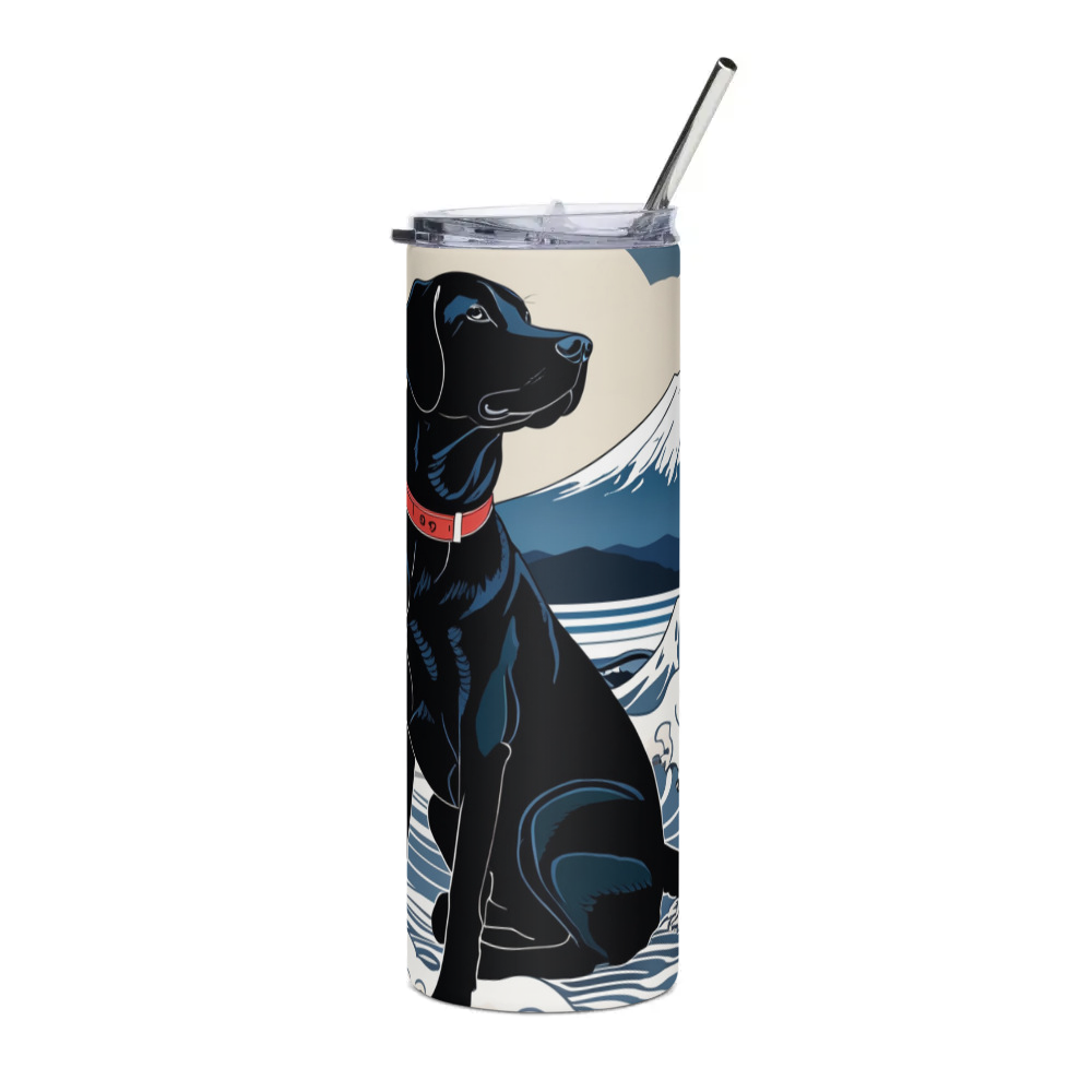 PugMug Custom Black Labrador Retriever Stainless Steel Tumbler