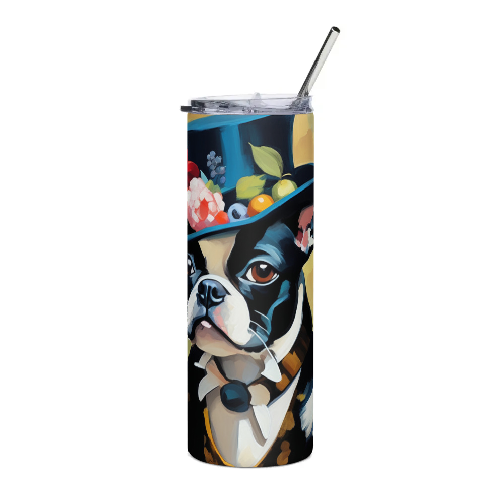 PugMug Custom Boston Terrier Stainless Steel Tumbler