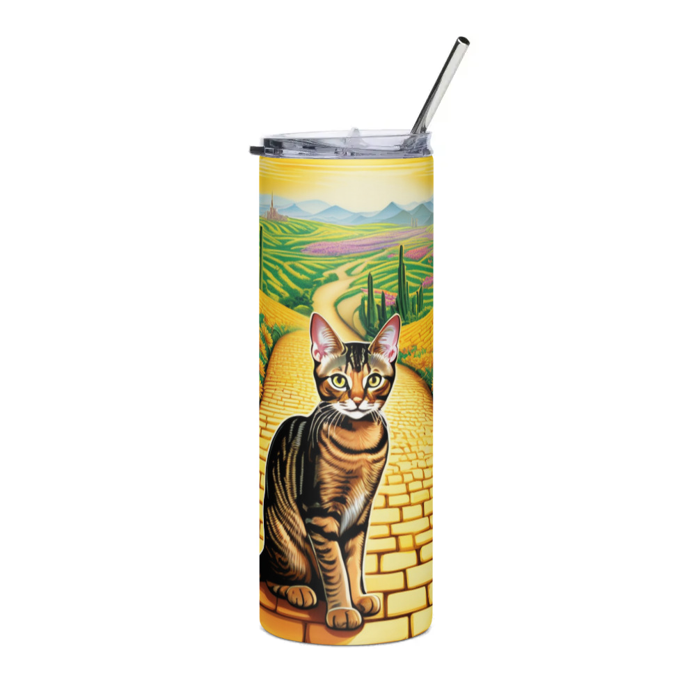 PugMug Custom Tabby Abyssinian Cat Stainless Steel Tumbler