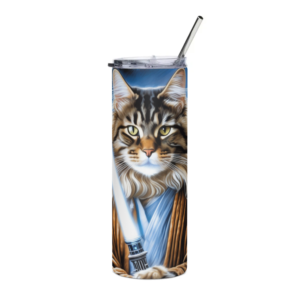 PugMug Custom Tabby Maine Coon Cat Stainless Steel Tumbler