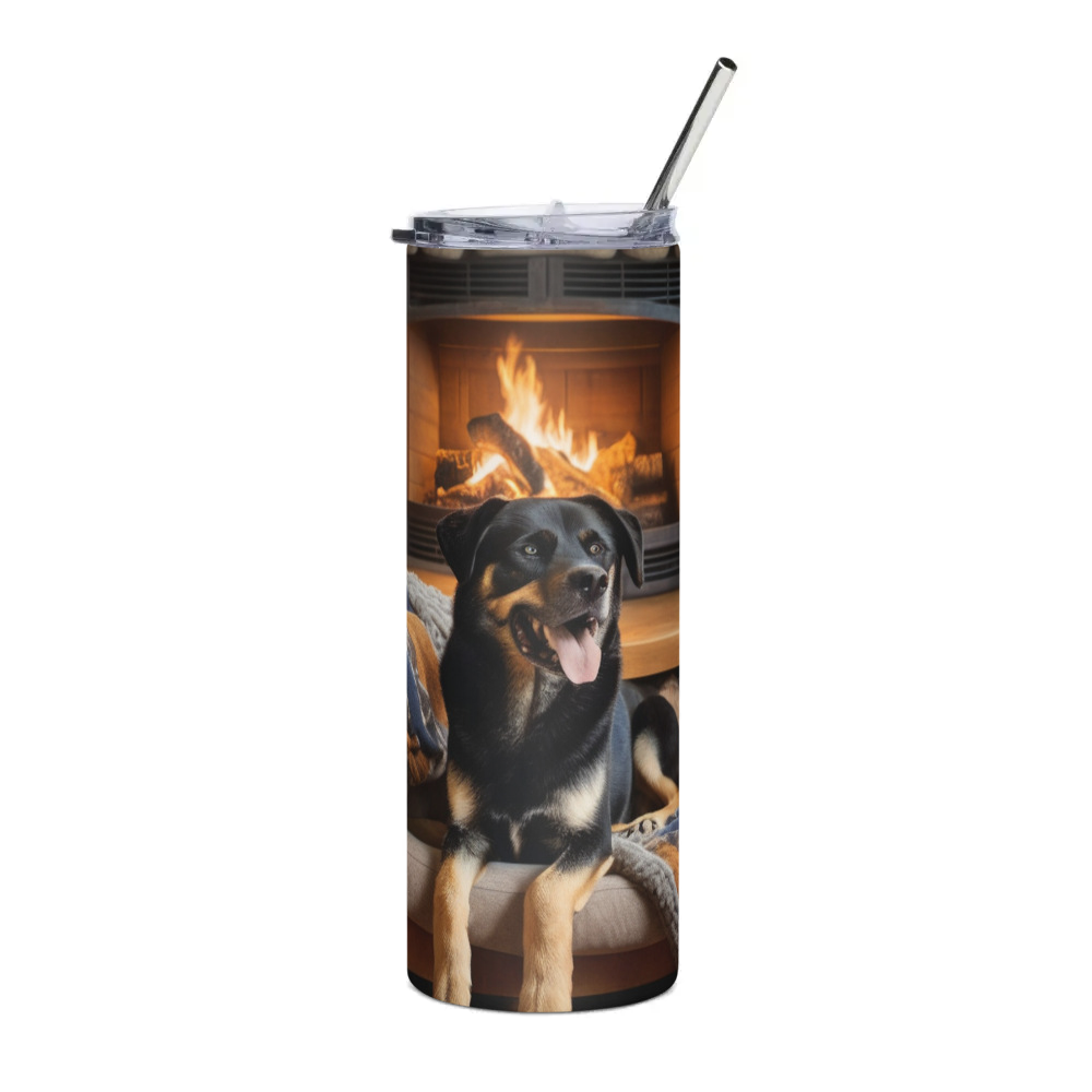 PugMug Custom Blue Stainless Steel Tumbler