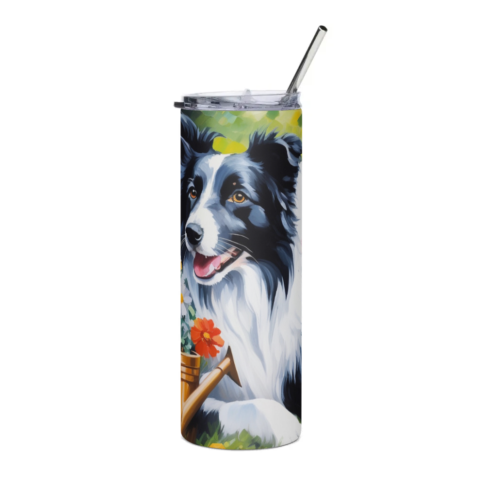 PugMug Custom Border Collie Stainless Steel Tumbler