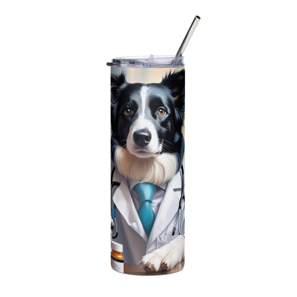 PugMug Custom Border Collie Stainless Steel Tumbler