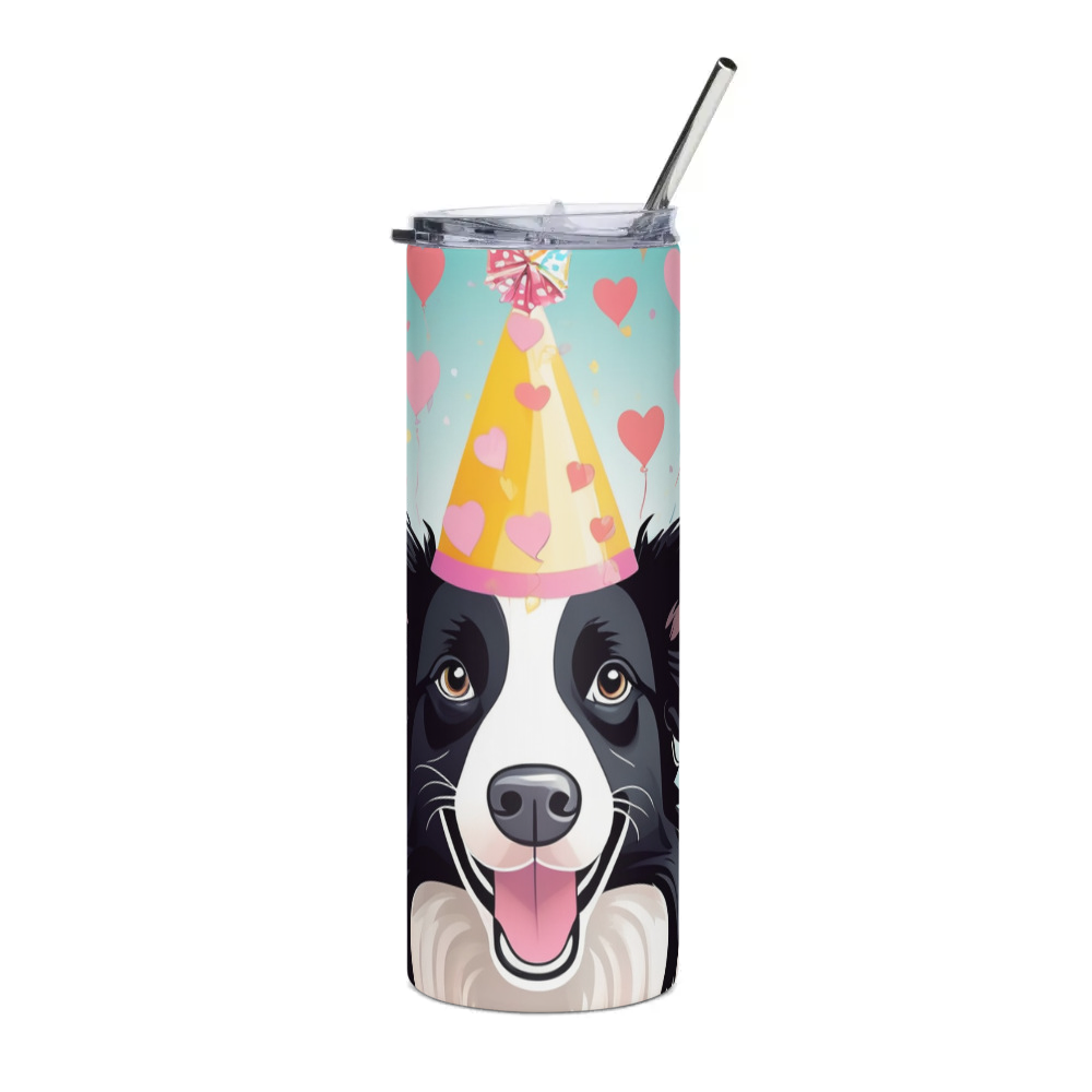 PugMug Custom Border Collie Stainless Steel Tumbler