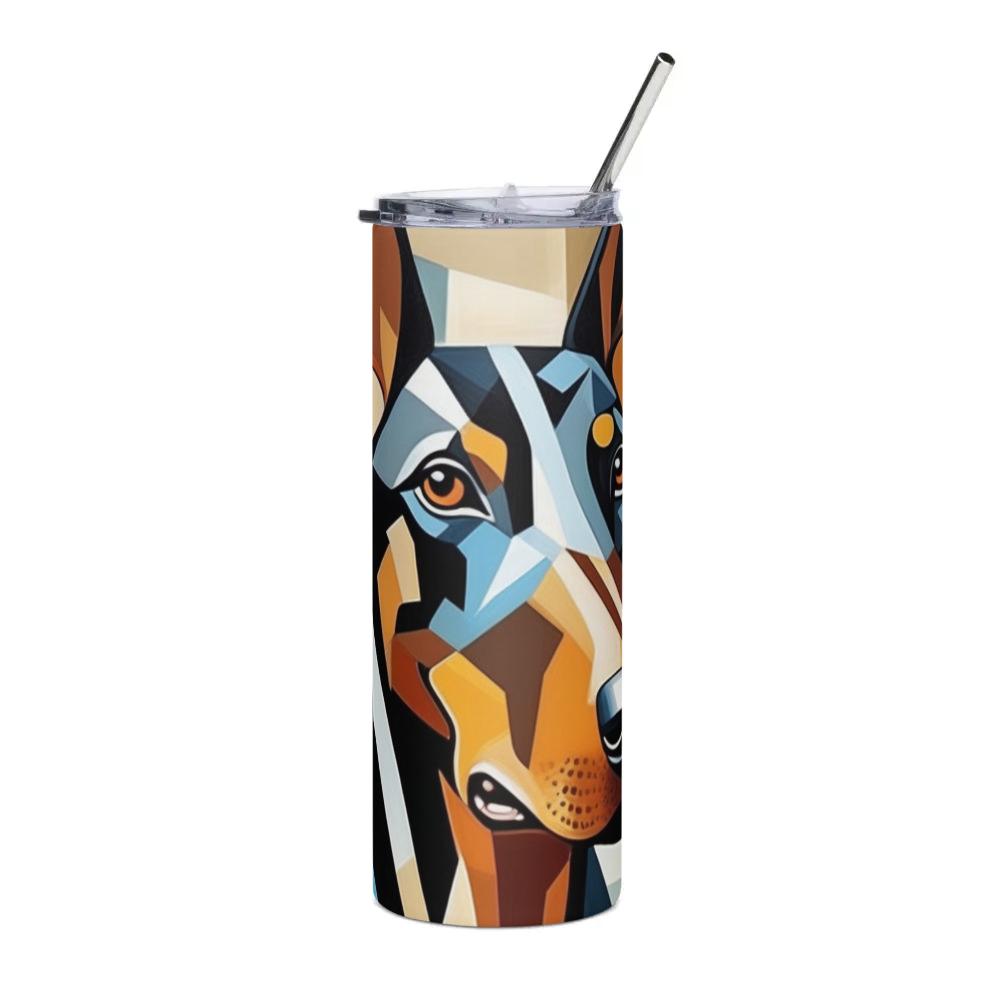 PugMug Custom Doberman Pinscher Stainless Steel Tumbler