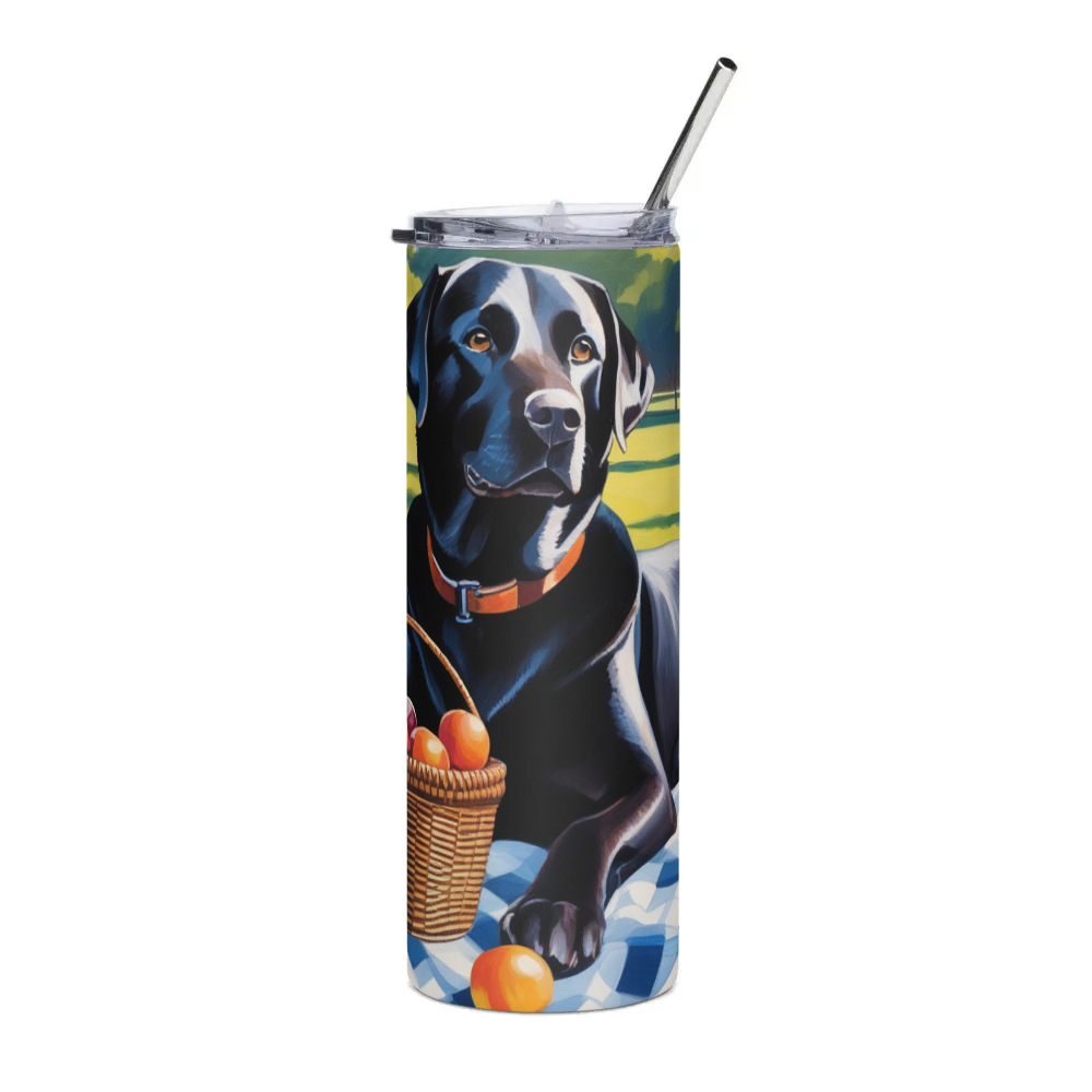 PugMug Custom Black Labrador Retriever Stainless Steel Tumbler