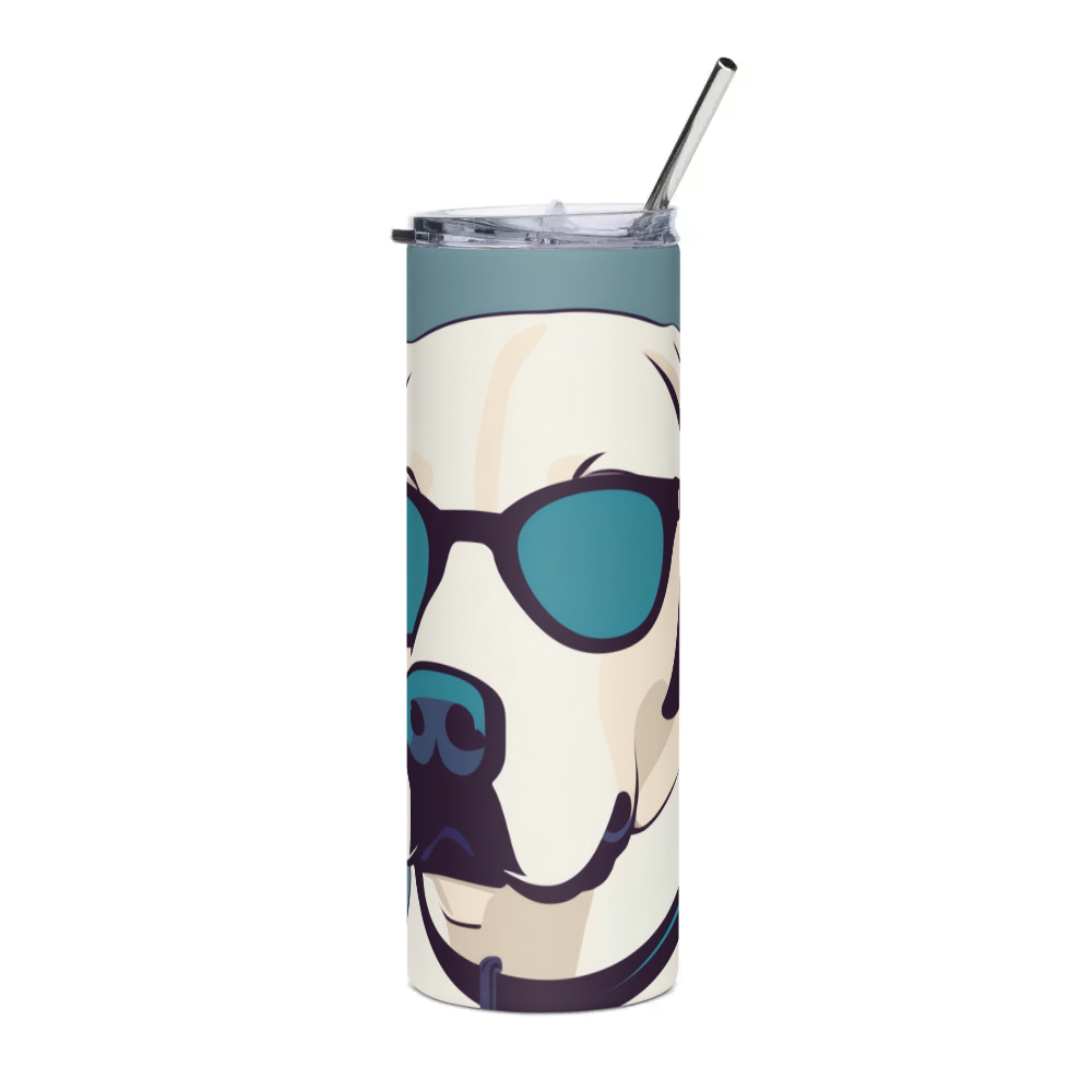 PugMug Custom White Labrador Retriever Stainless Steel Tumbler