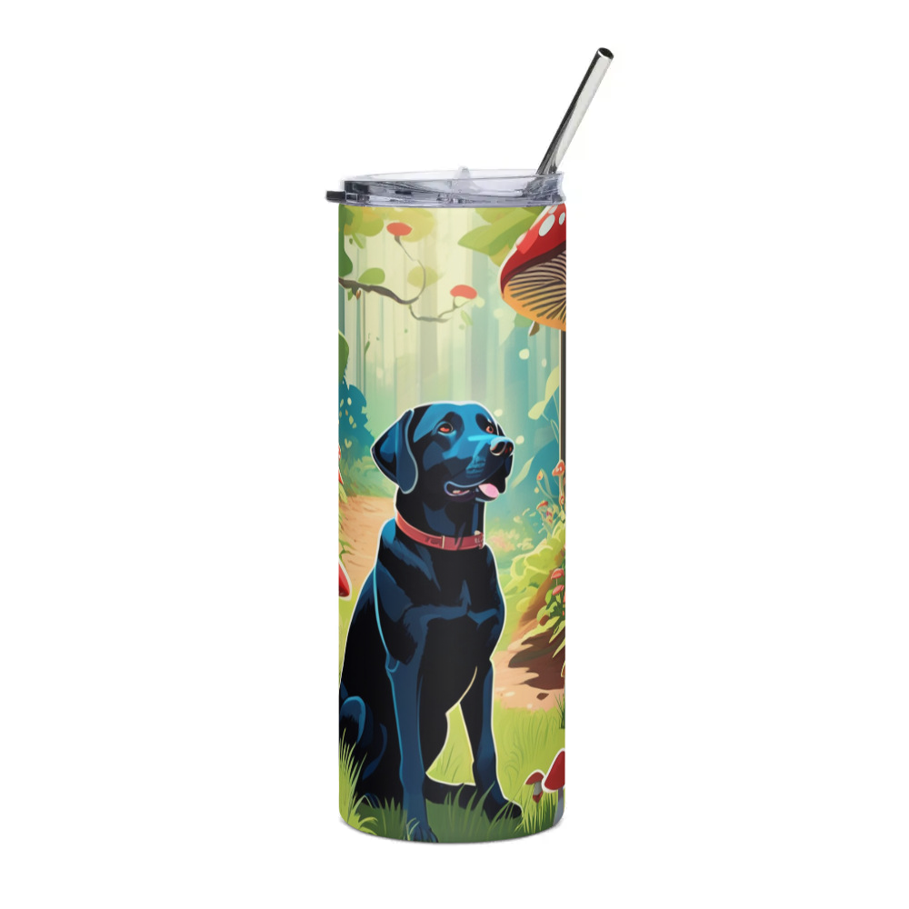 PugMug Custom Black Labrador Retriever Stainless Steel Tumbler